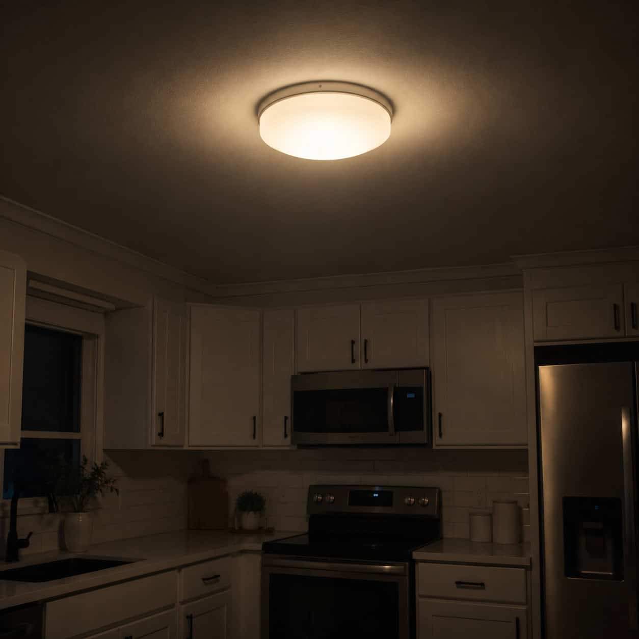 Single flush-mount dome light