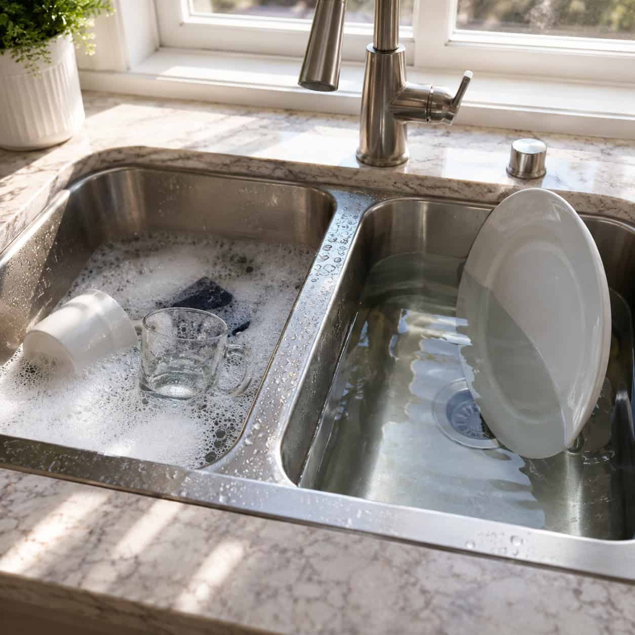 Two Basins: One to Wash, One to Rinse