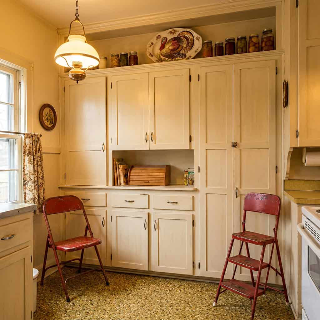 Cabinets Ran to the Ceiling — And a Stepstool Chair Lived in the Corner
