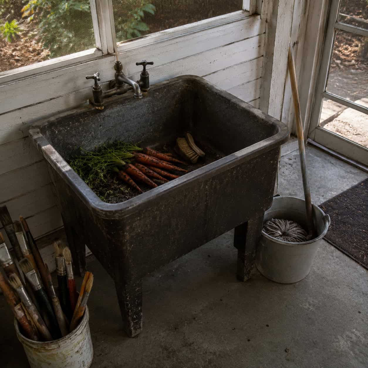 The Utility Sink on the Back Porch