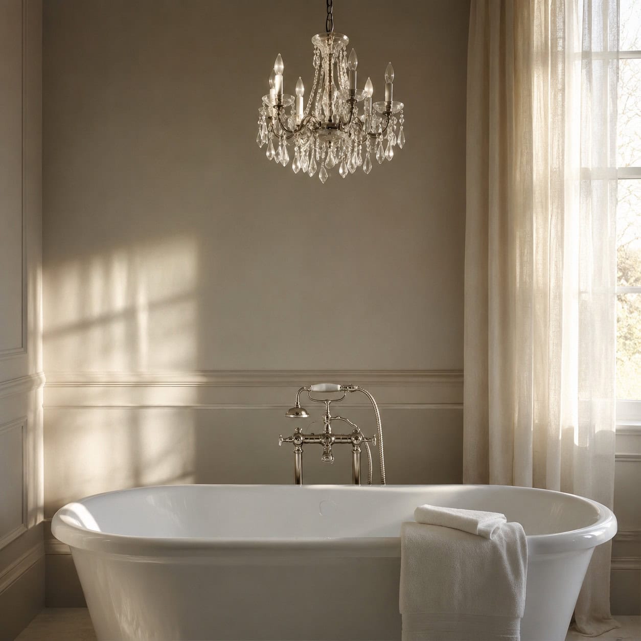 The Chandelier Over the Tub