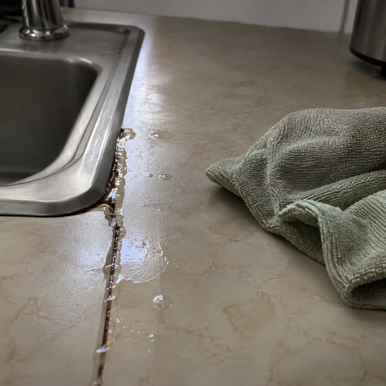 Leaving laminate wet after every wipe-down