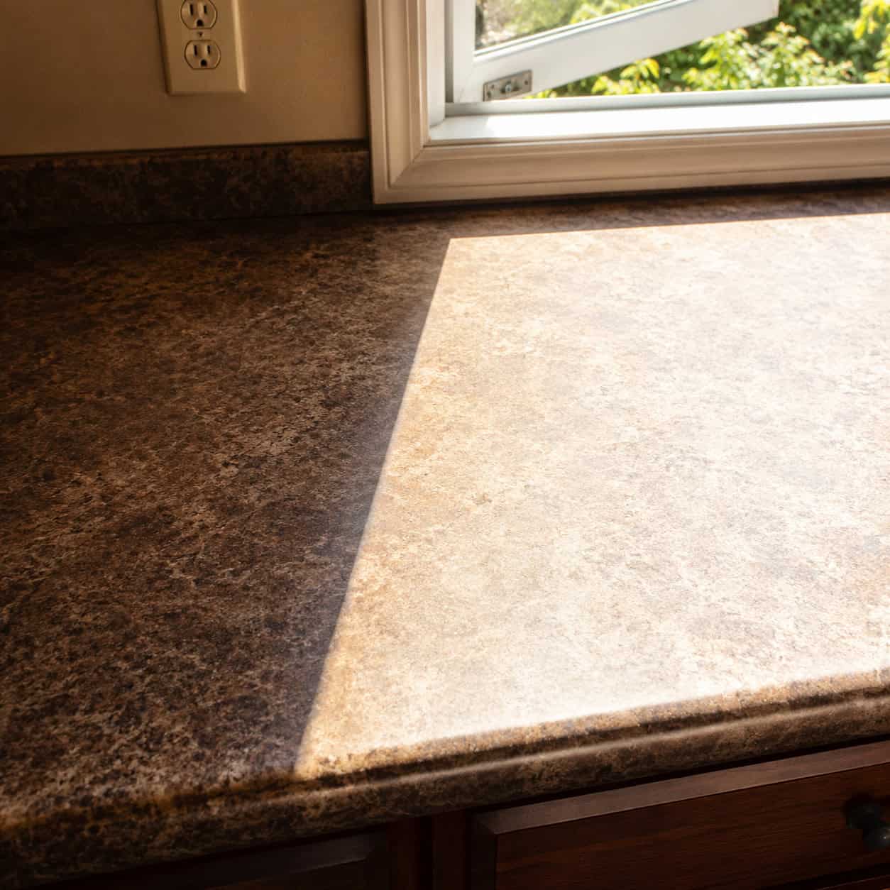 Leaving the blinds open on a sunny counter