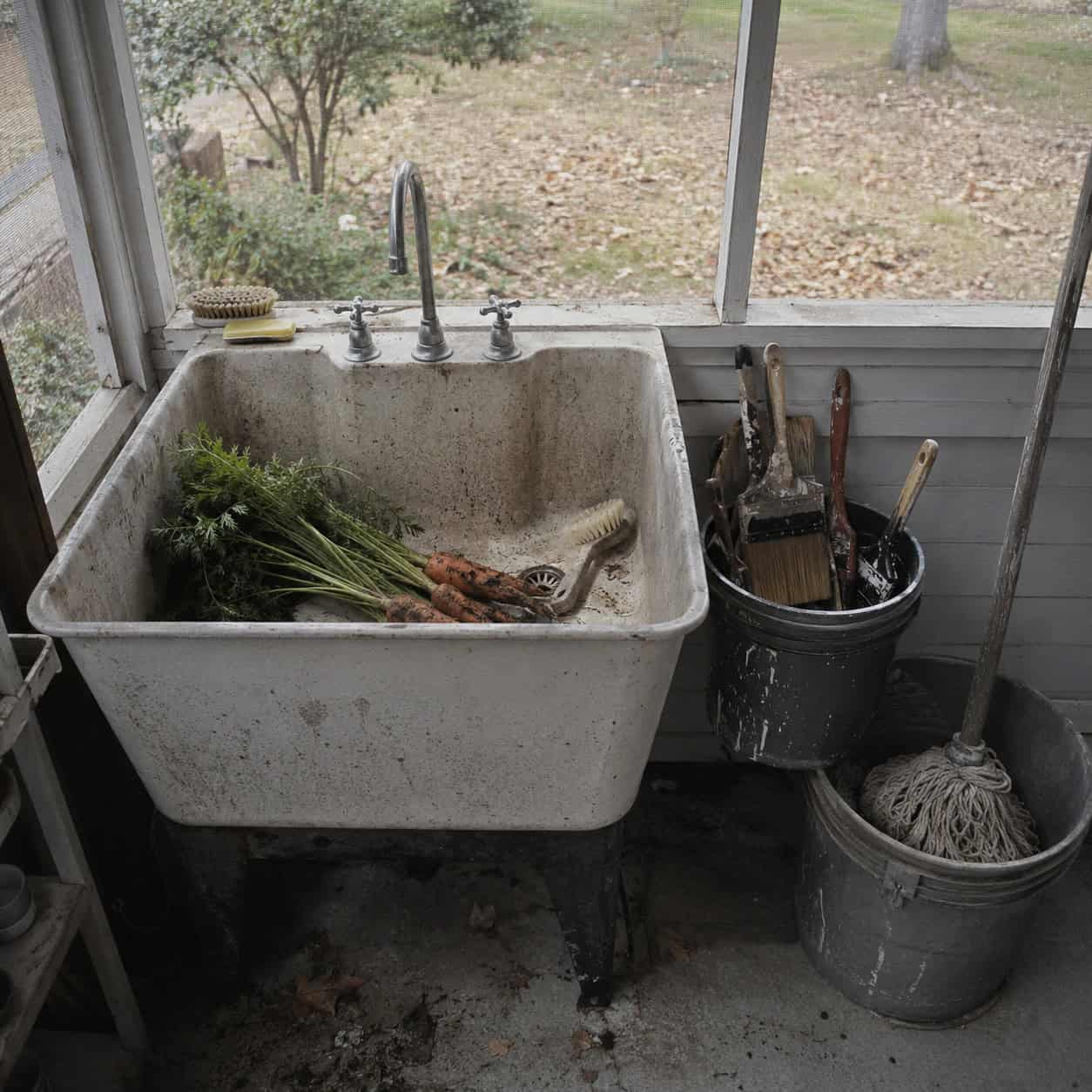 The Utility Sink on the Back Porch