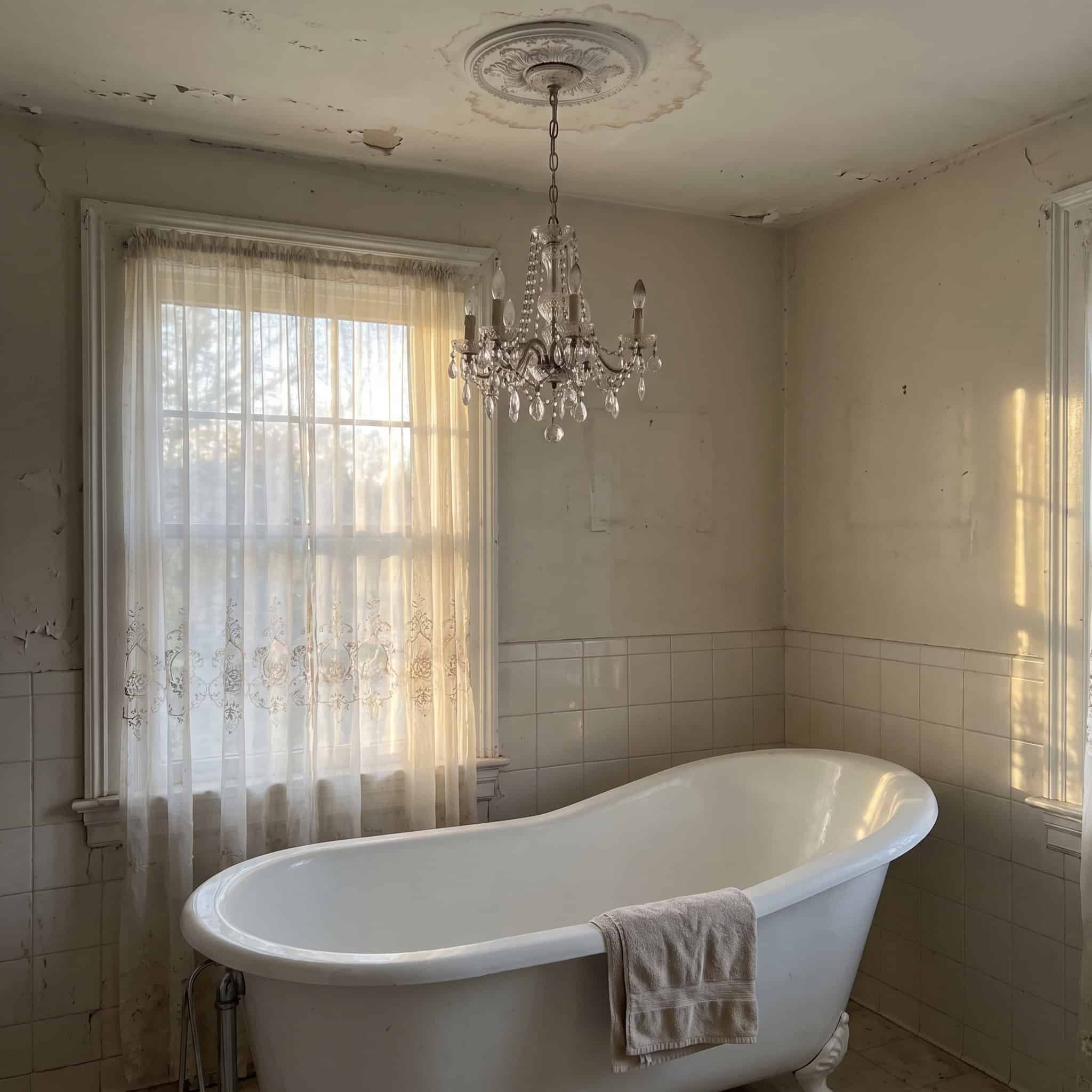 The Chandelier Over the Tub