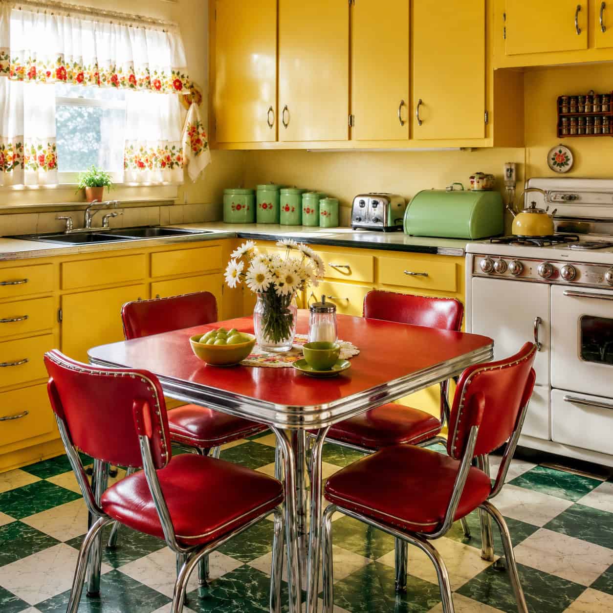 Kitchens Weren't Afraid of Color