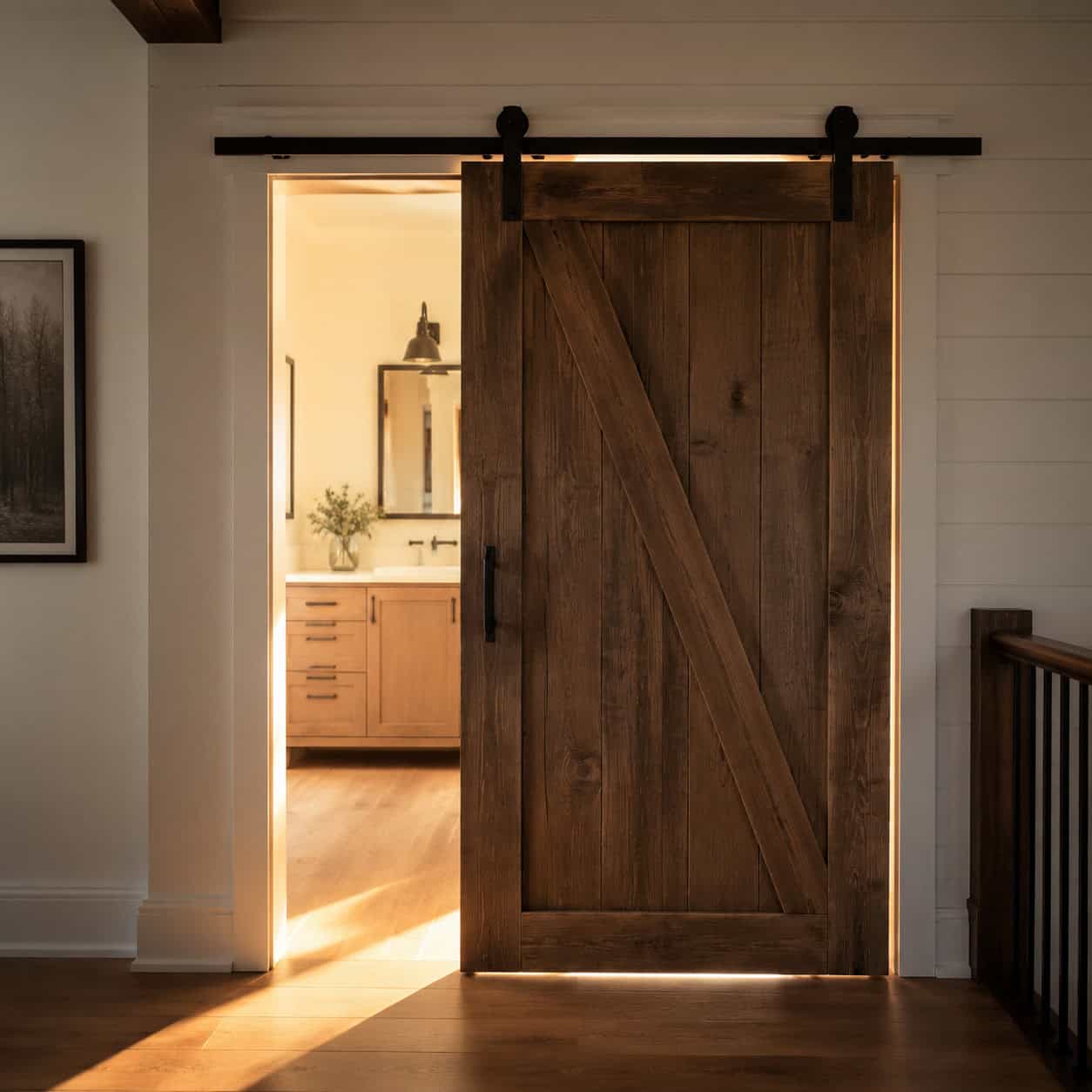 The Barn Door on the Bathroom