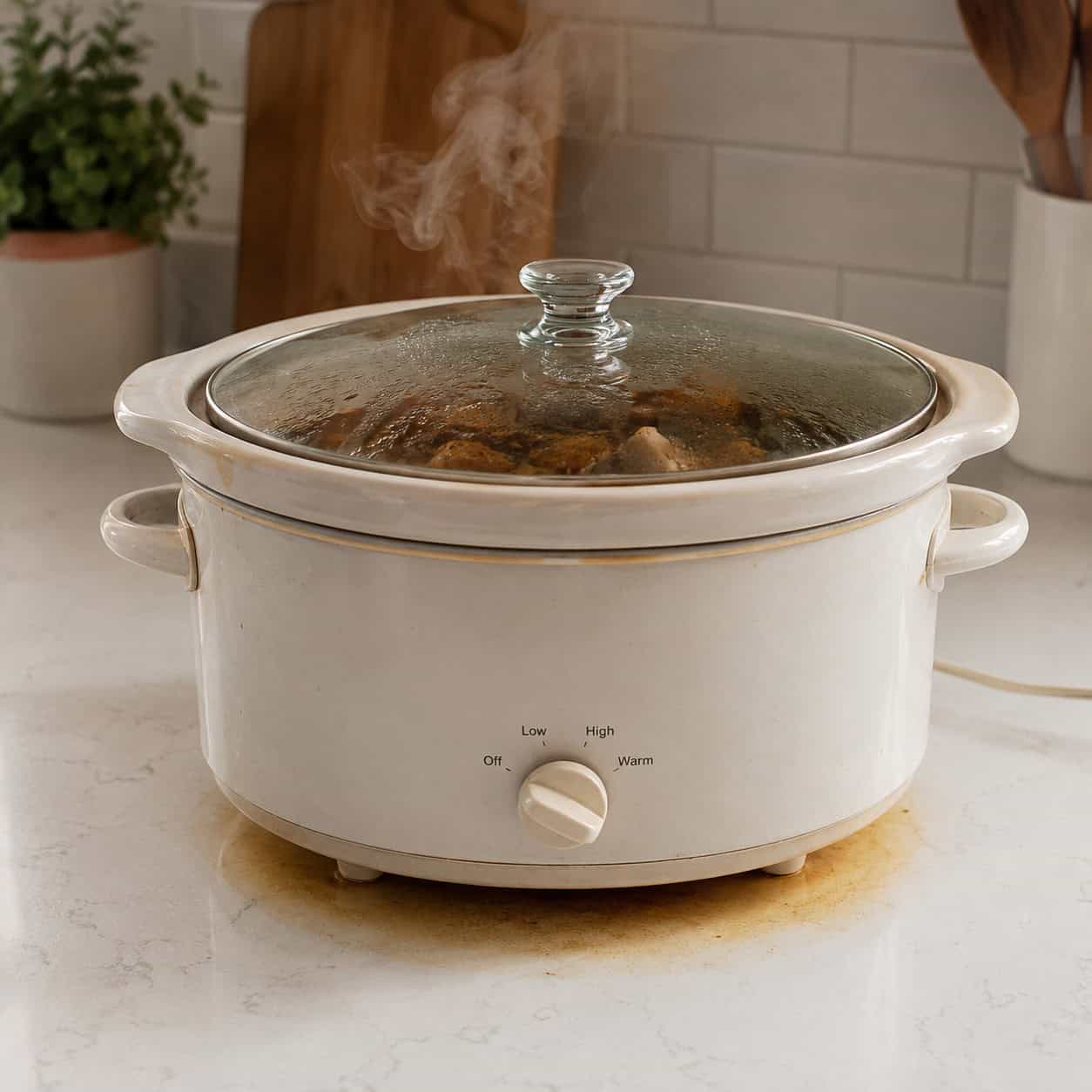 Running the slow cooker or air fryer on bare quartz