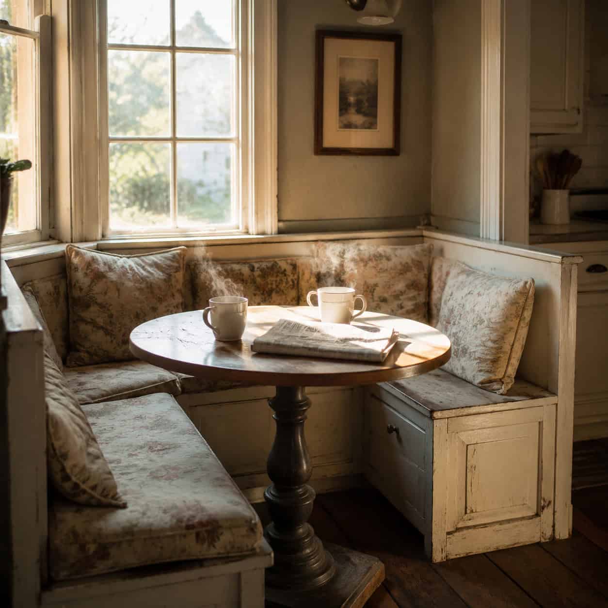 The Breakfast Nook Built Into the Corner