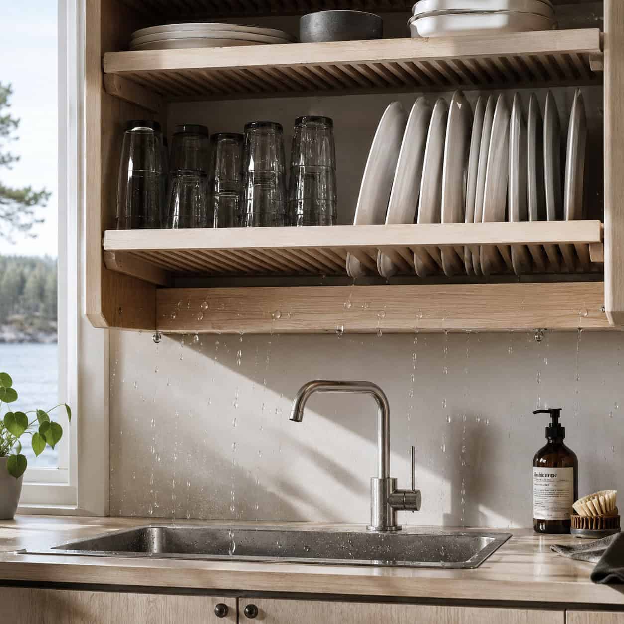 The Dish-Draining Cupboard Above the Sink