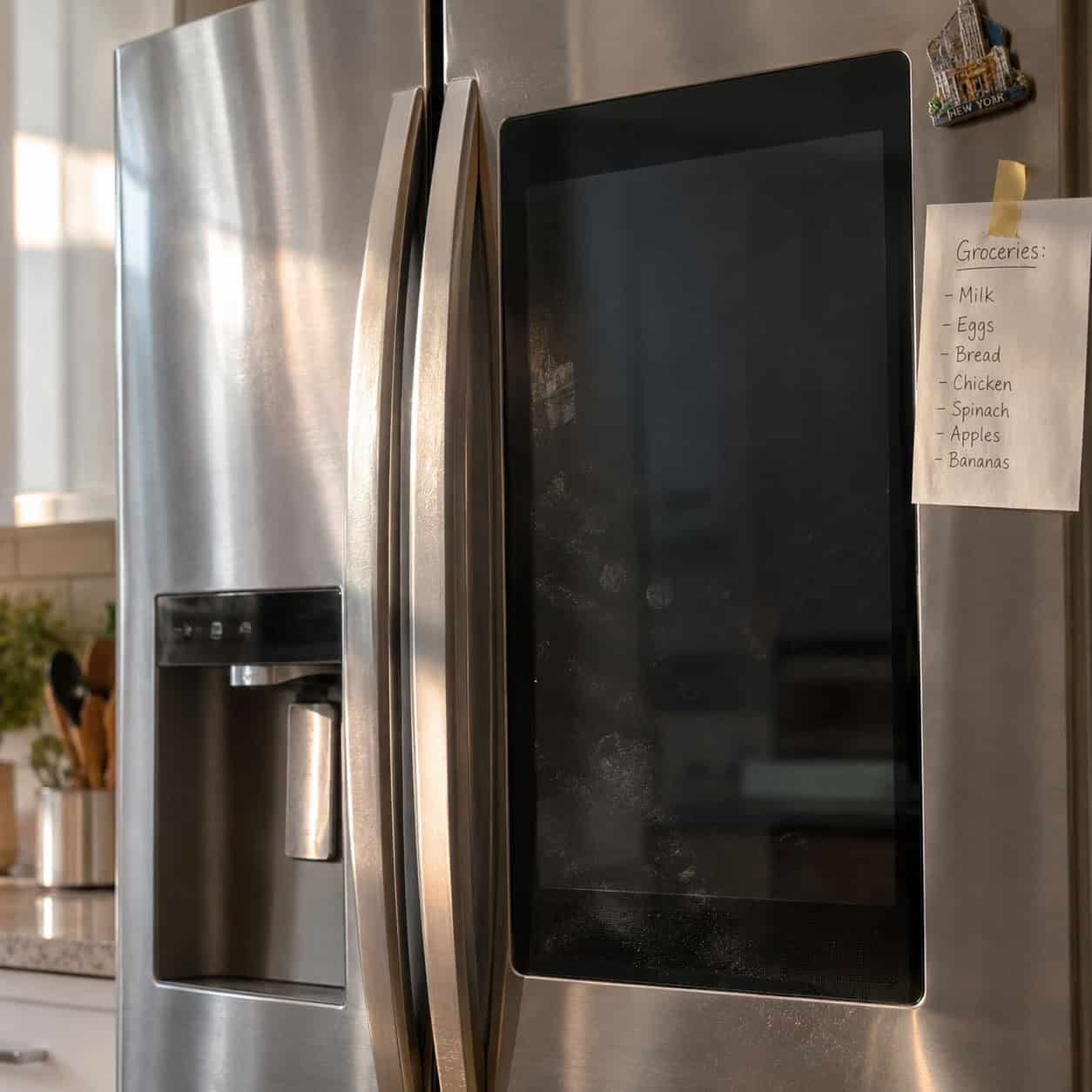The Full-Color Touchscreen Built Into the Refrigerator Door