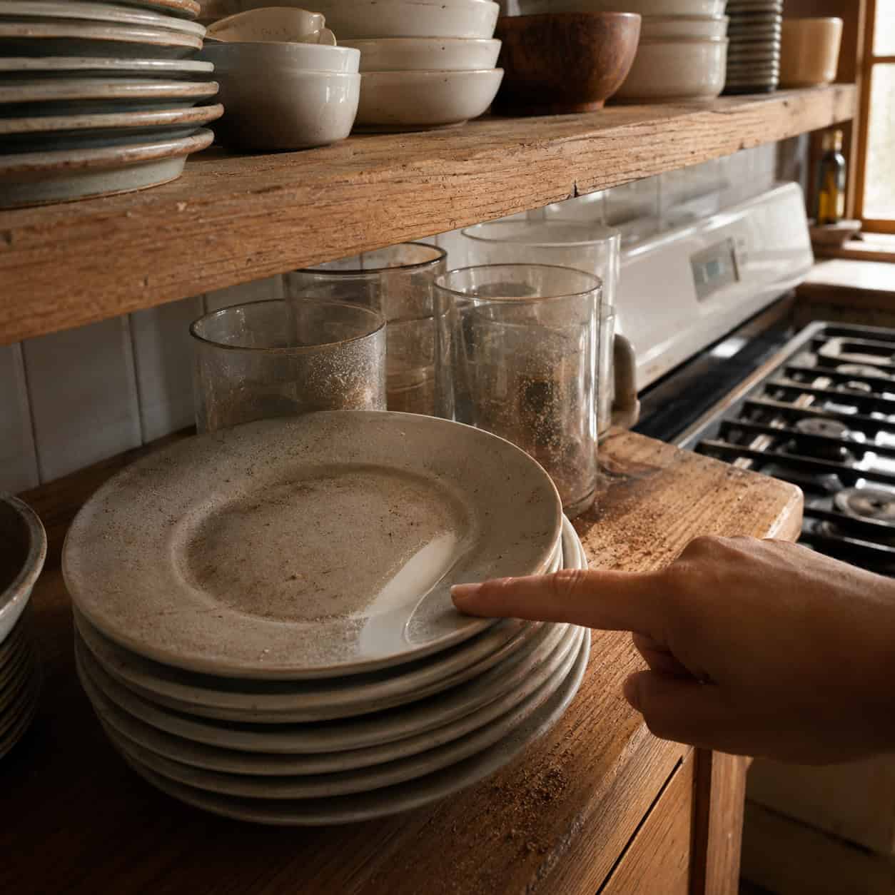 Open Shelving Instead of Upper Cabinets