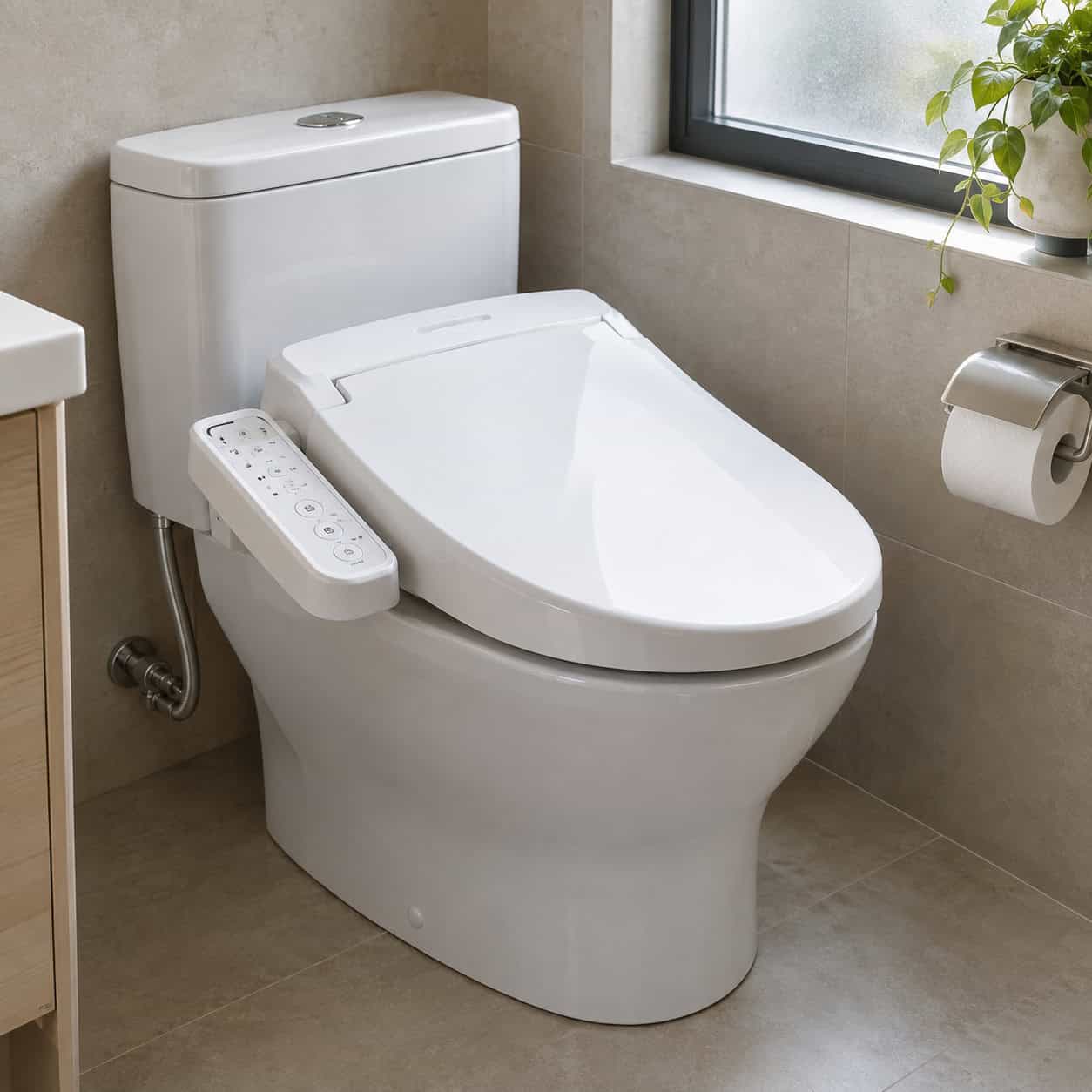 The Warm-Air Dryer on the Bidet Seat