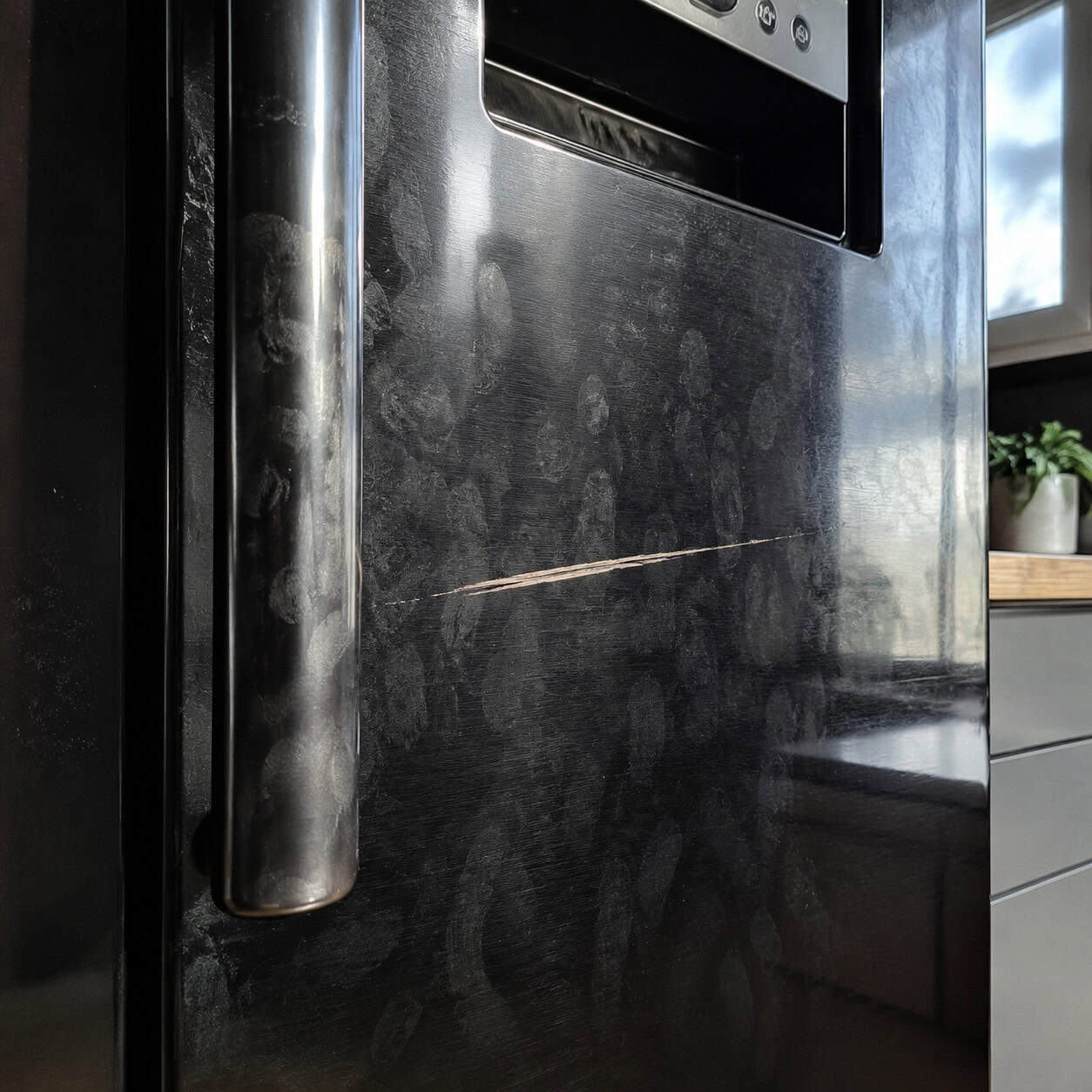 Black Stainless Steel Appliance Fronts