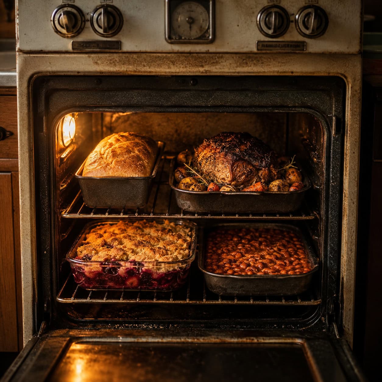 One Hot Oven, Four Dishes
