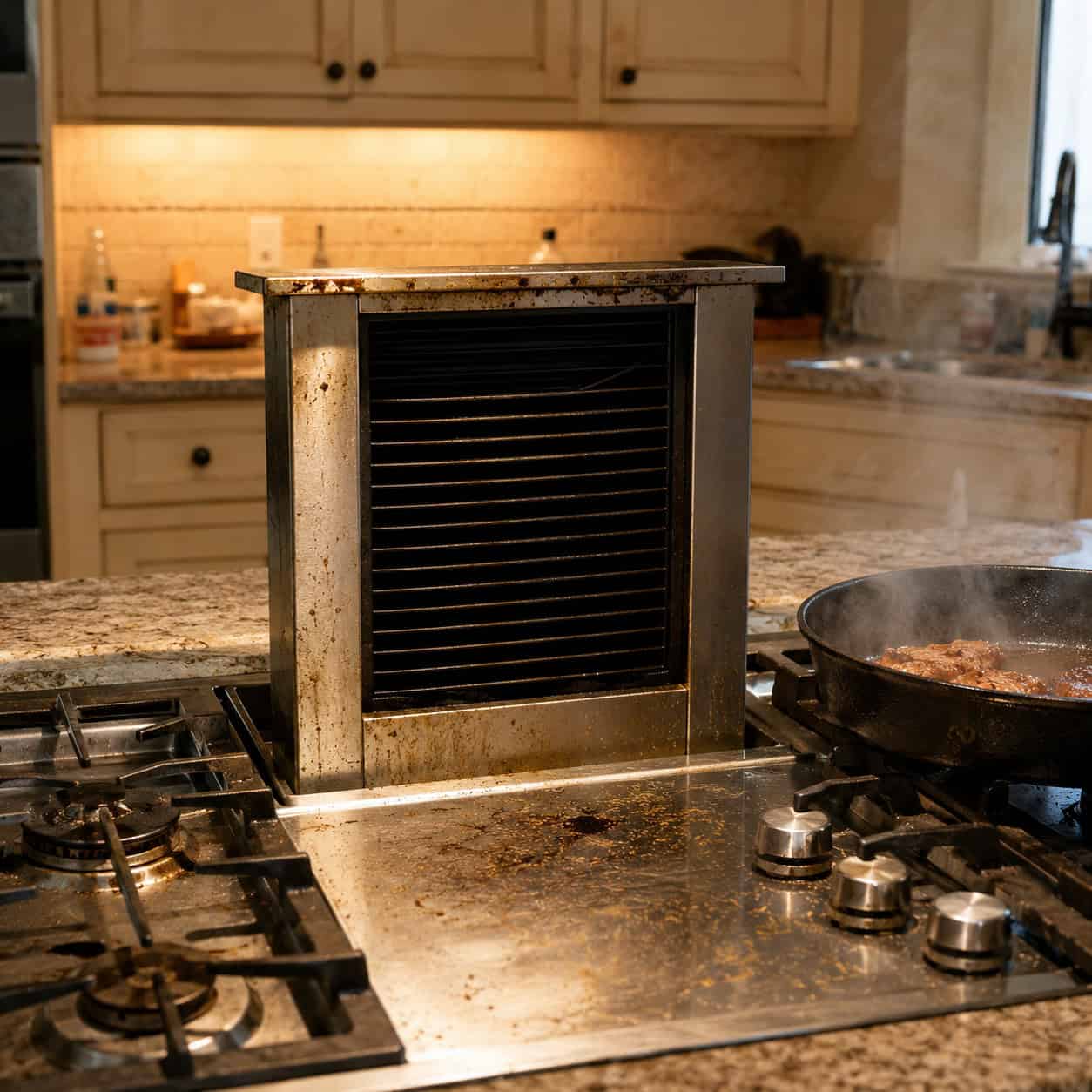 The Downdraft Vent That Rises Out of the Cooktop