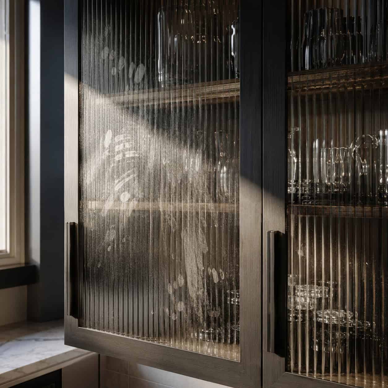Glass-Front and Reeded-Glass Cabinet Doors