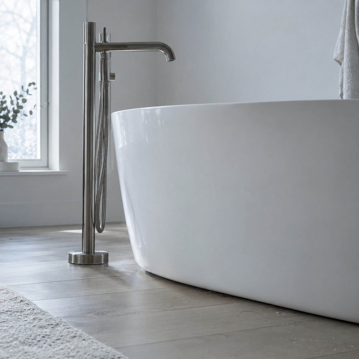 The Freestanding Tub With a Floor-Mounted Filler