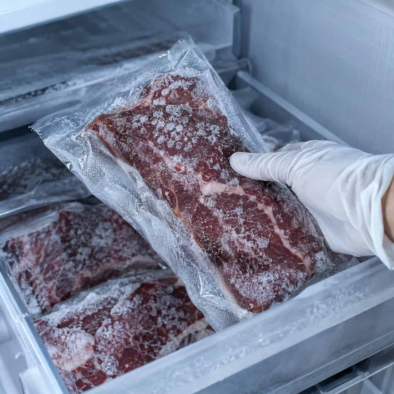 Thawed Freezer Meat With No Ice Crystals Left