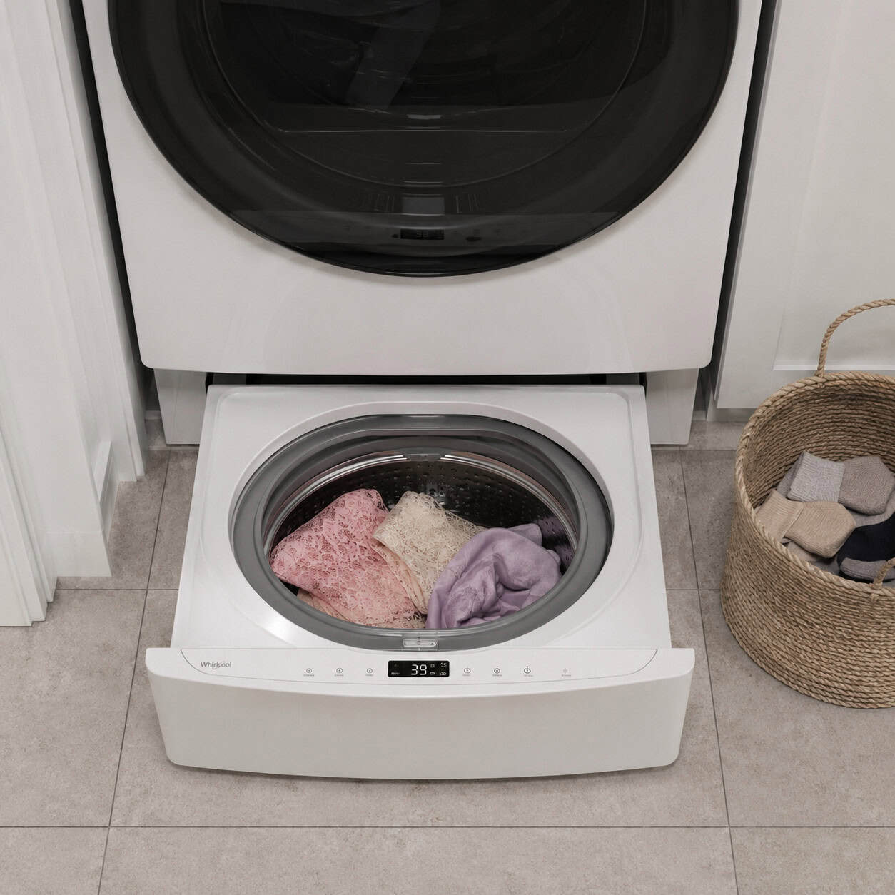 The Mini Pedestal Washer Under the Main Washer