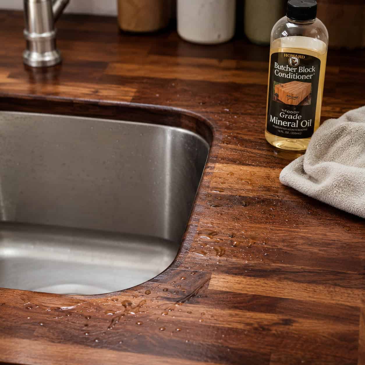 Butcher Block or Wood Countertop at the Sink
