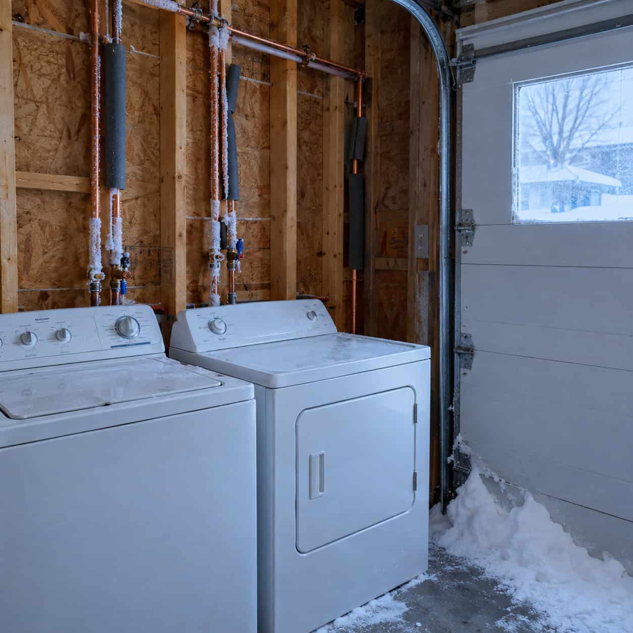 Laundry Moved Into an Unheated Garage