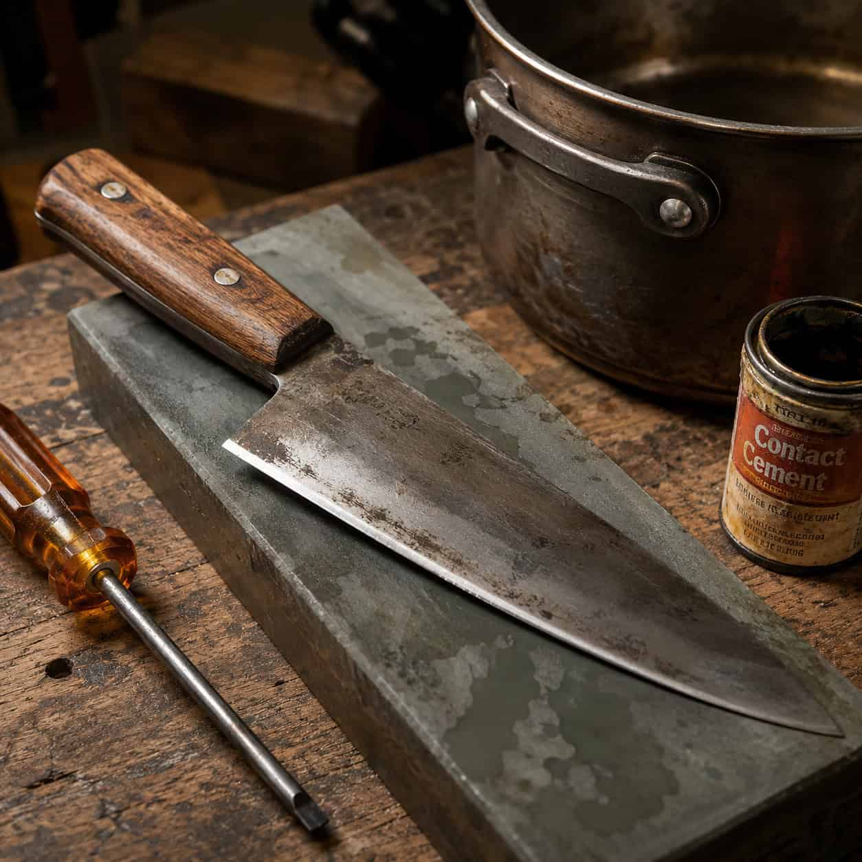 Knives Sharpened, Handles Reglued, Nothing Replaced