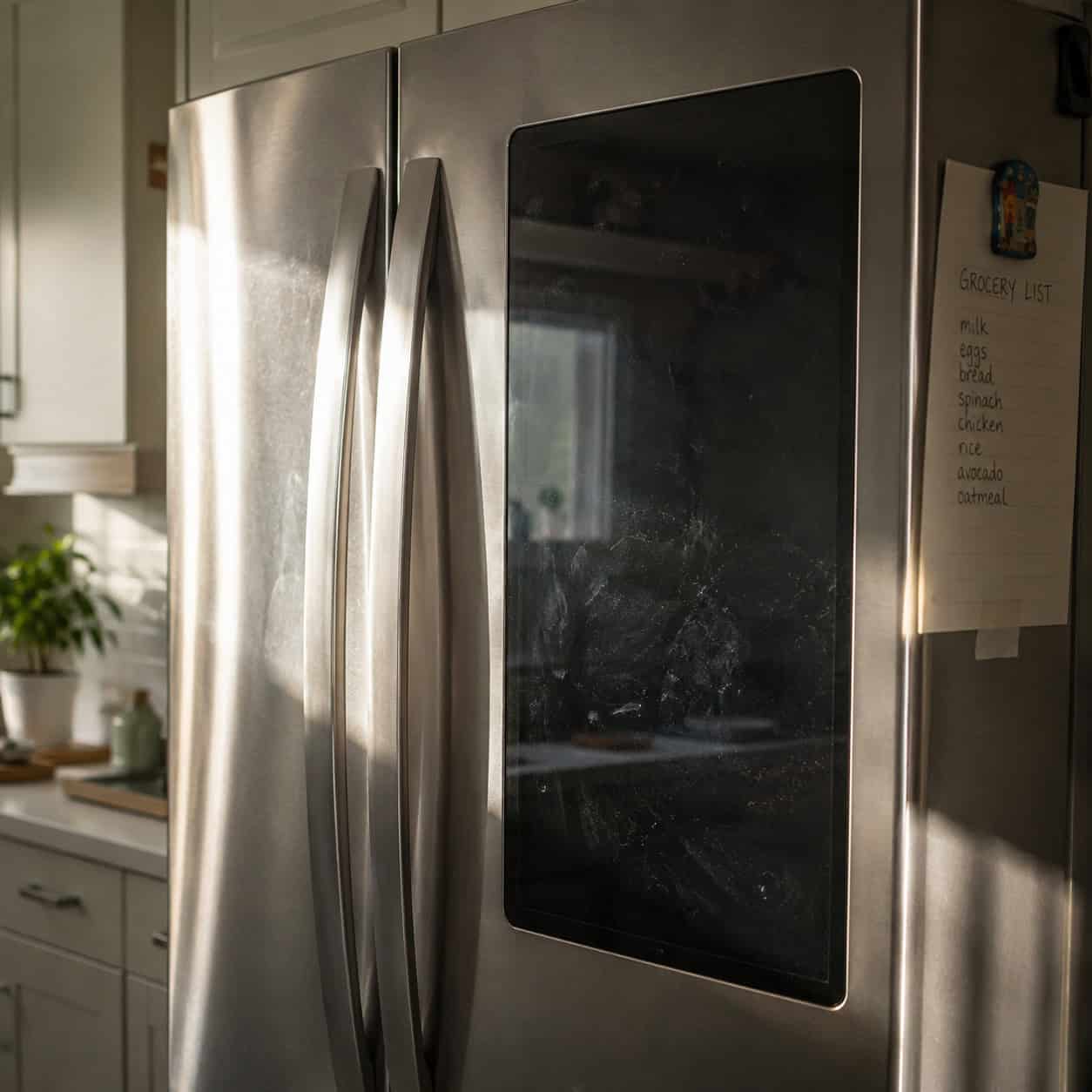 The Full-Color Touchscreen Built Into the Refrigerator Door