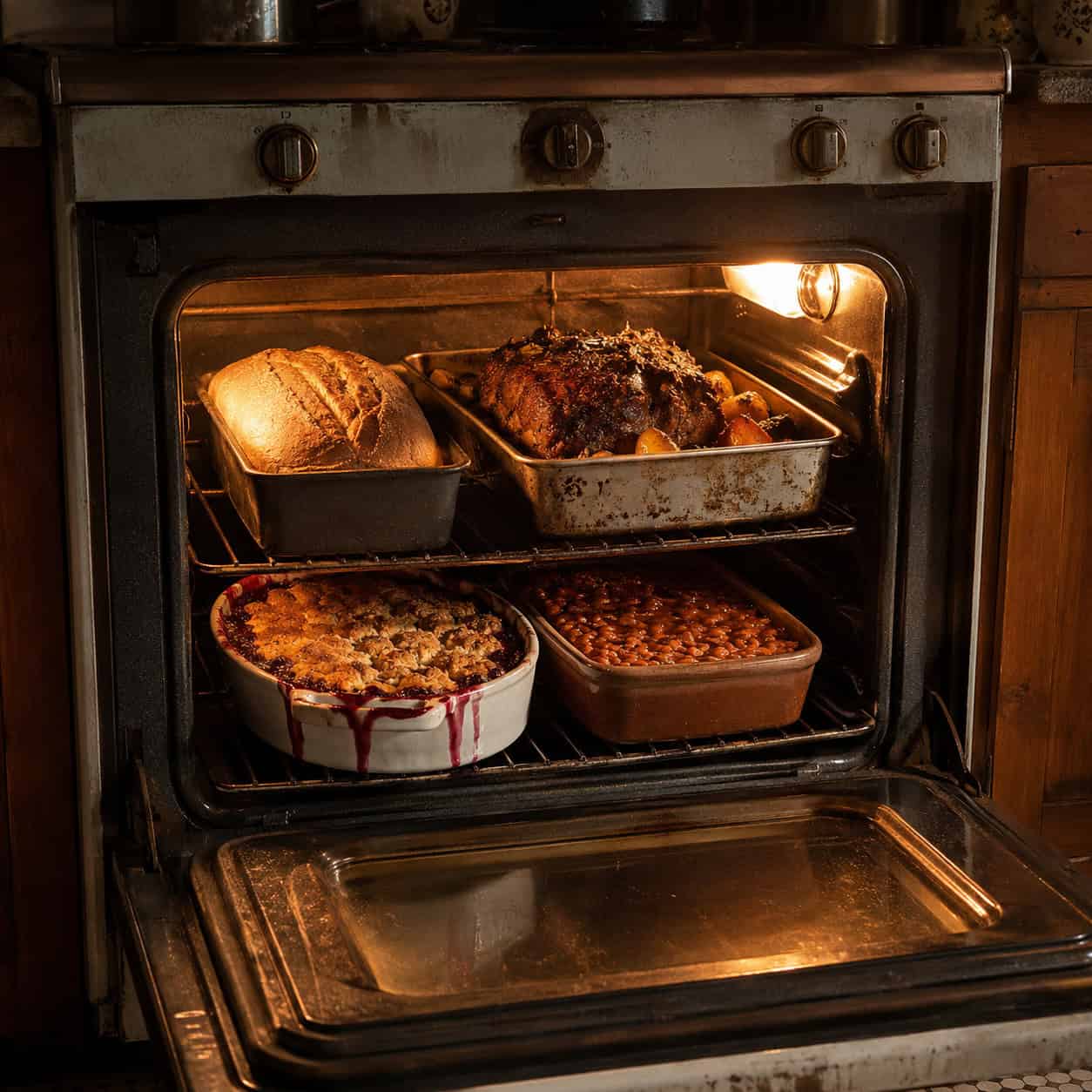 One Hot Oven, Four Dishes