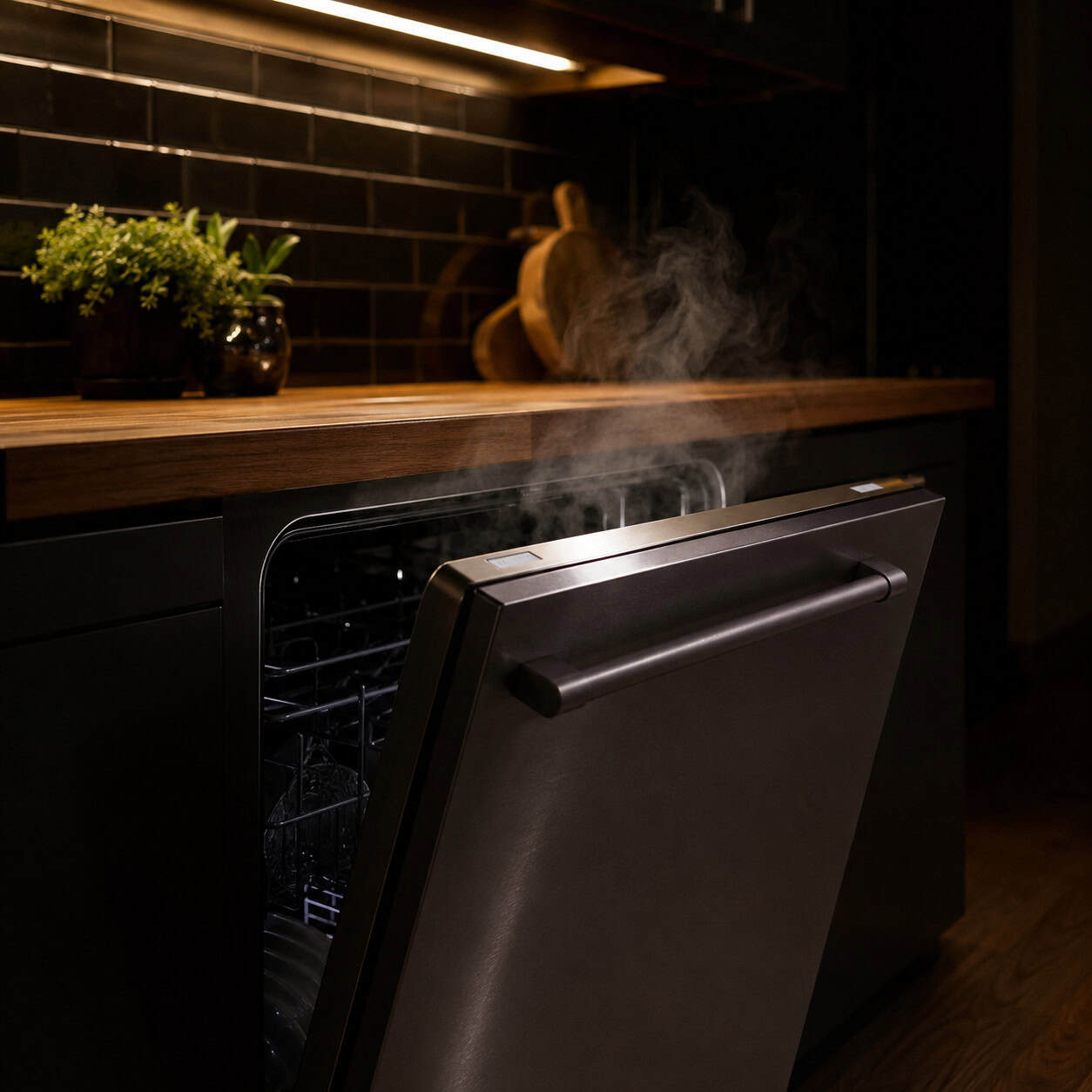 Auto-Open Door Drying on a Dishwasher