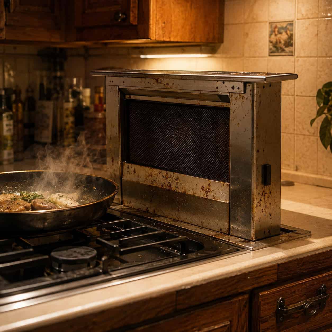 The Downdraft Vent That Rises Out of the Cooktop