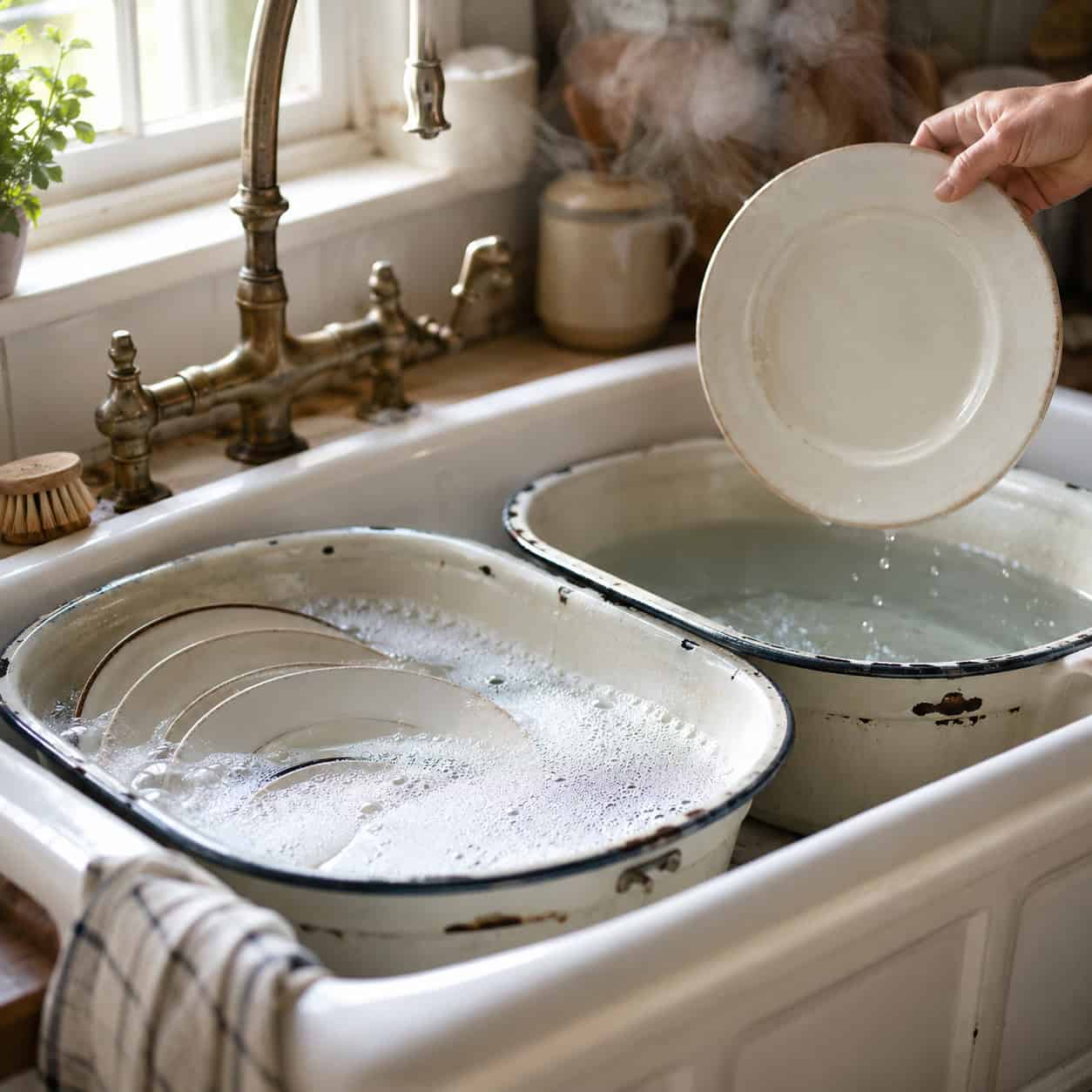 A Dishpan Instead of a Running Tap