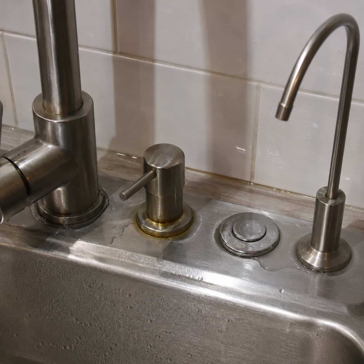 Deck-Mounted Soap Dispensers, Air Switches and Filtered-Water Taps