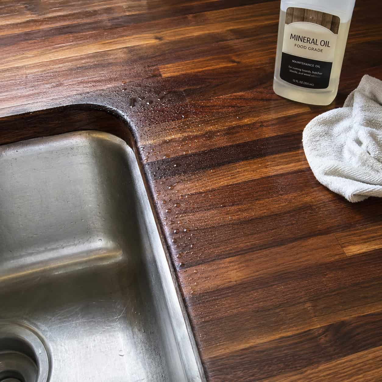 Butcher Block or Wood Countertop at the Sink