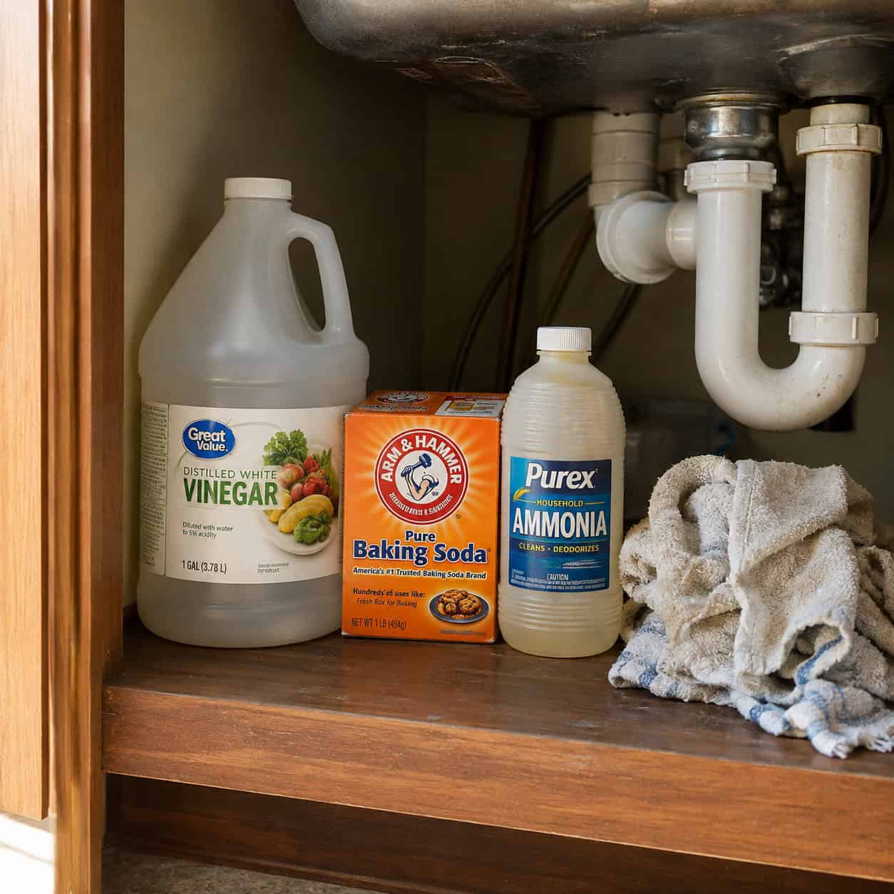 Vinegar, Baking Soda and Ammonia Did Everything