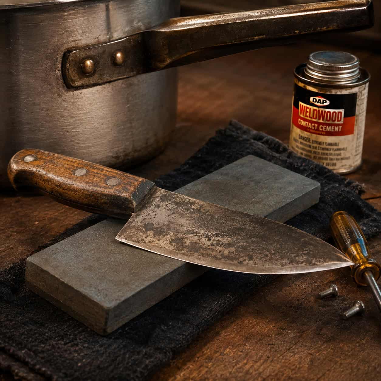 Knives Sharpened, Handles Reglued, Nothing Replaced