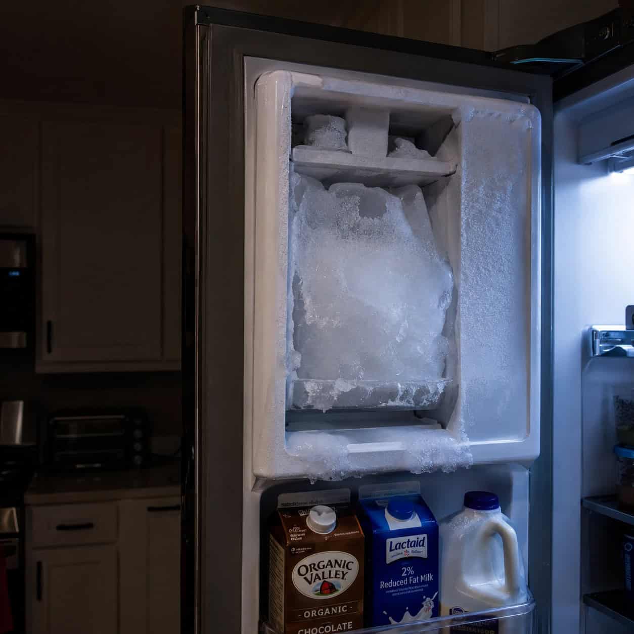 The Ice Maker Crammed Into the Fresh-Food Compartment