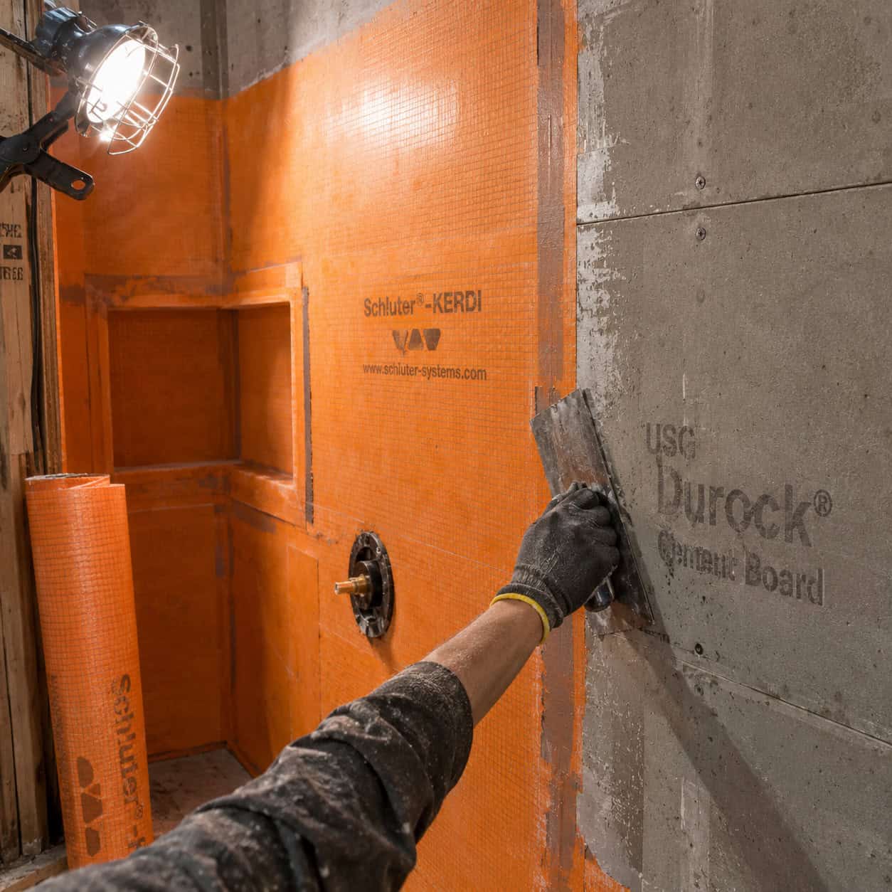 Skipping the waterproofing membrane behind the tile