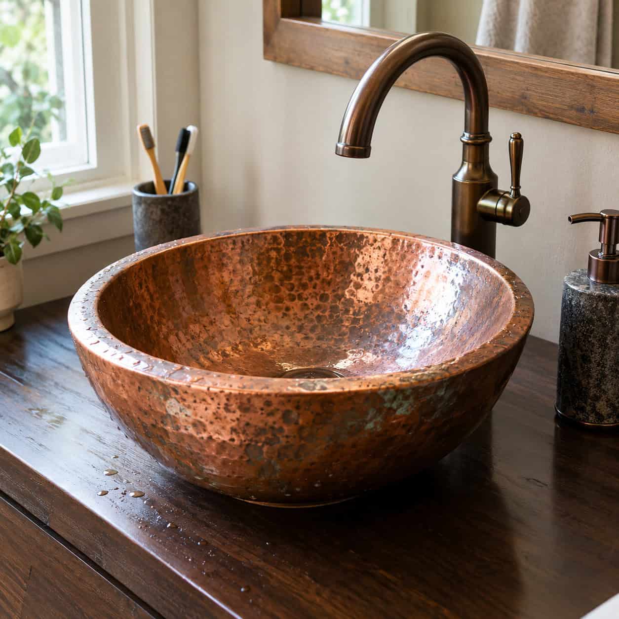 The Hammered Copper Vessel Sink