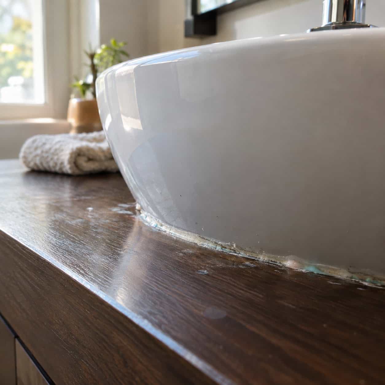 The Vessel Sink Bowl Sitting on Top of the Counter