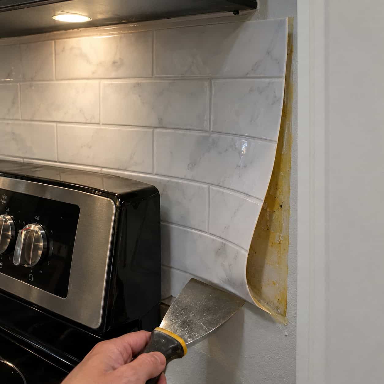 Peel-and-Stick Vinyl Backsplash