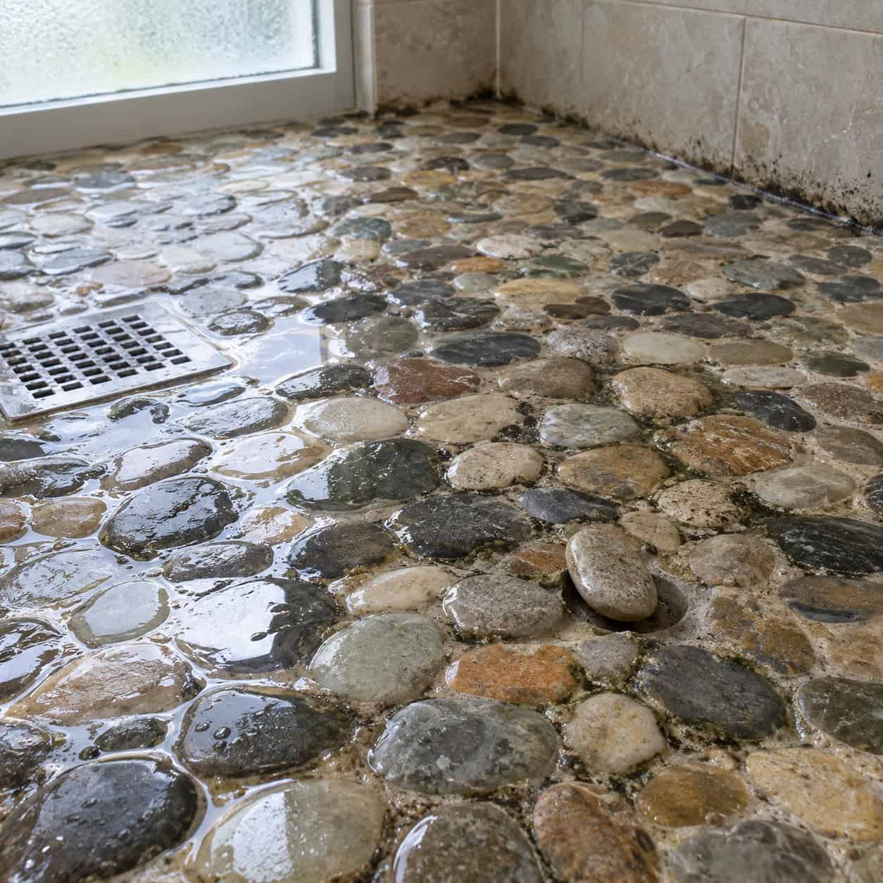 The Pebble-Tile Shower Floor