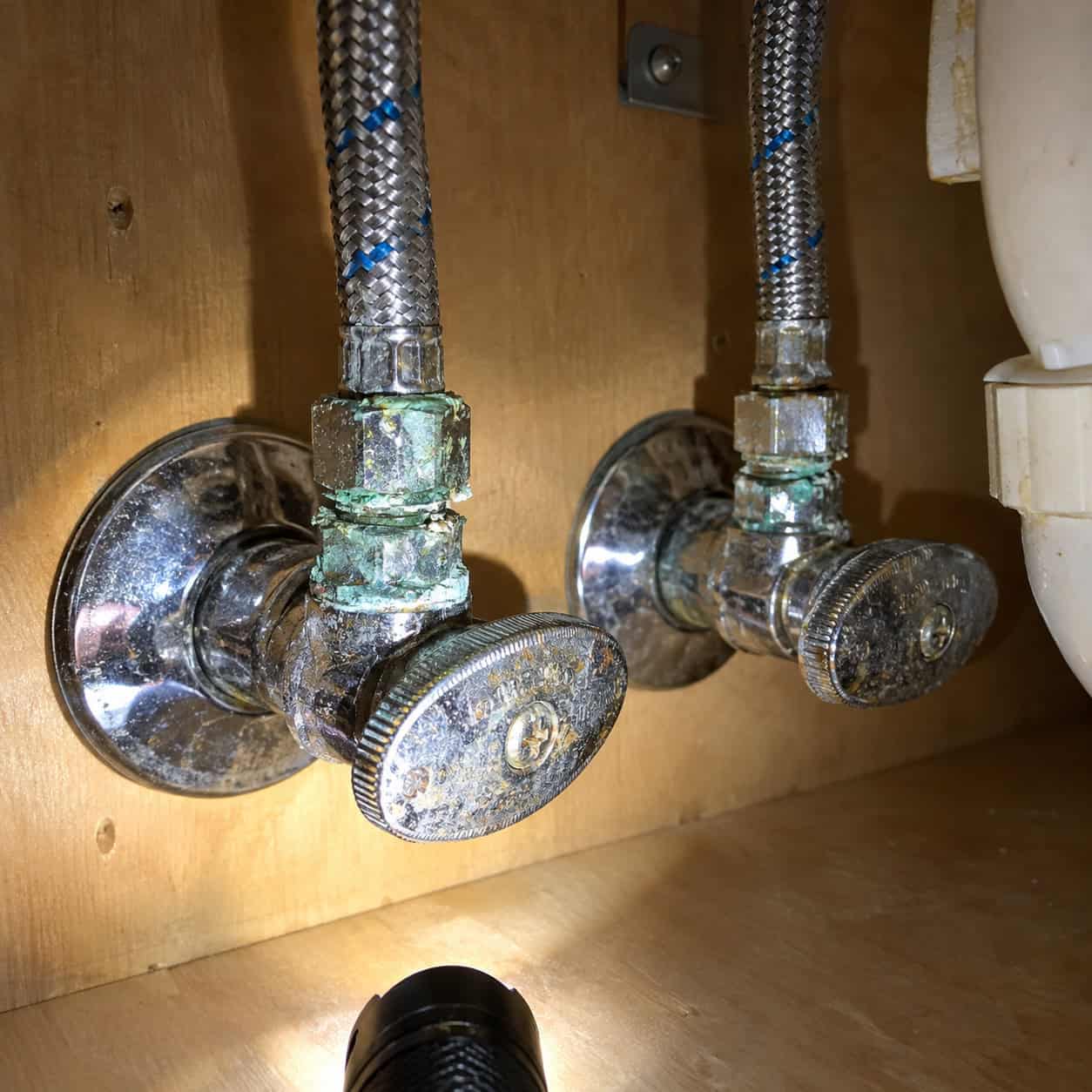 Multi-Turn Angle Stops Under Every Sink