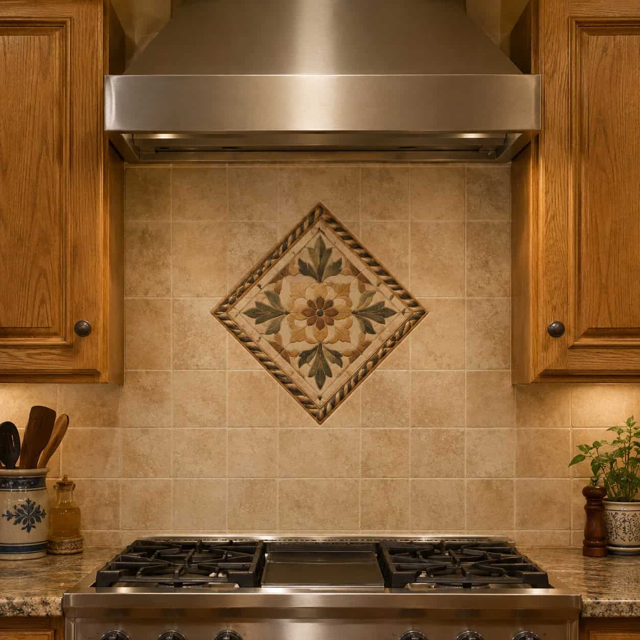 The Picture-Frame Mosaic Medallion Over the Range