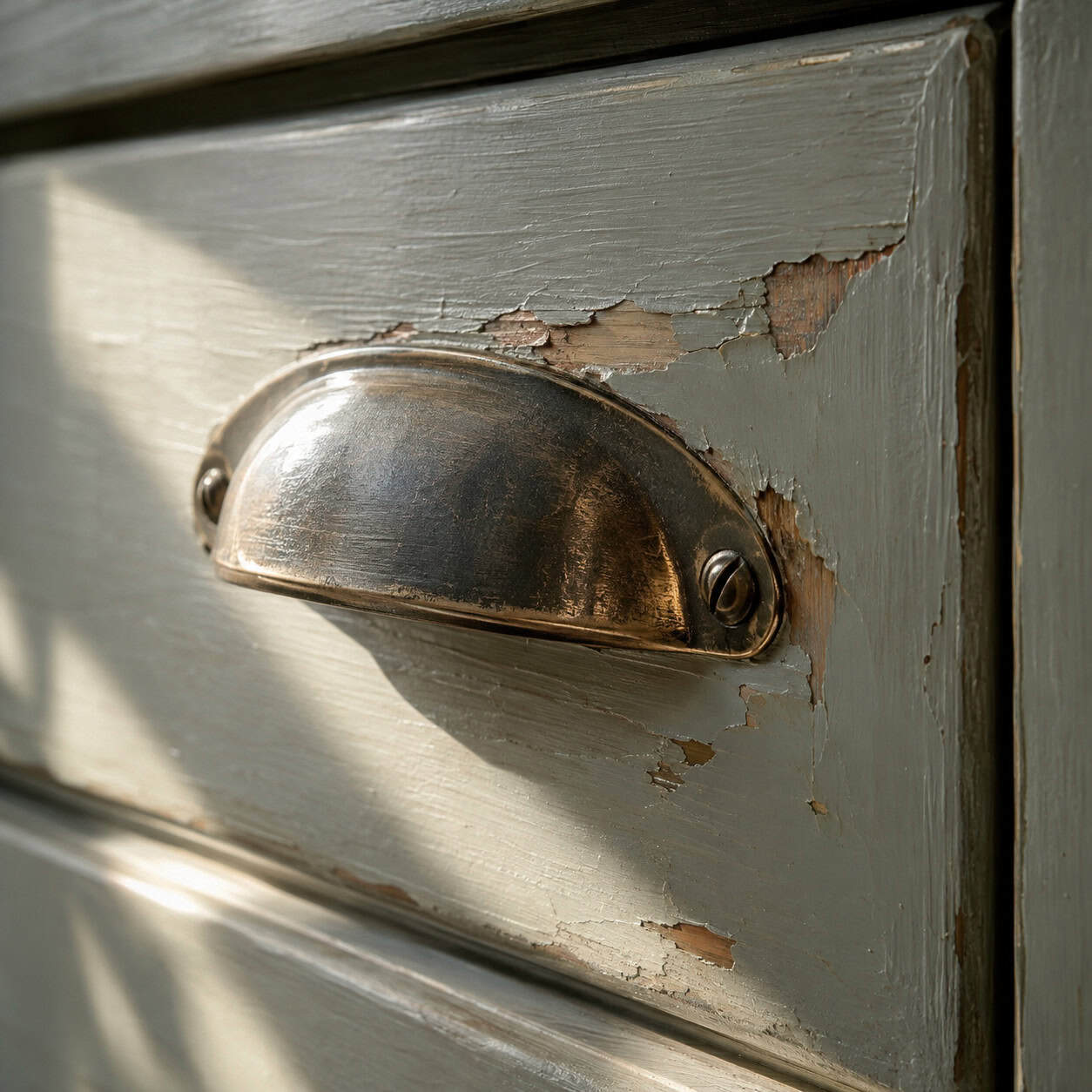 Painted cabinets peeling at the handles