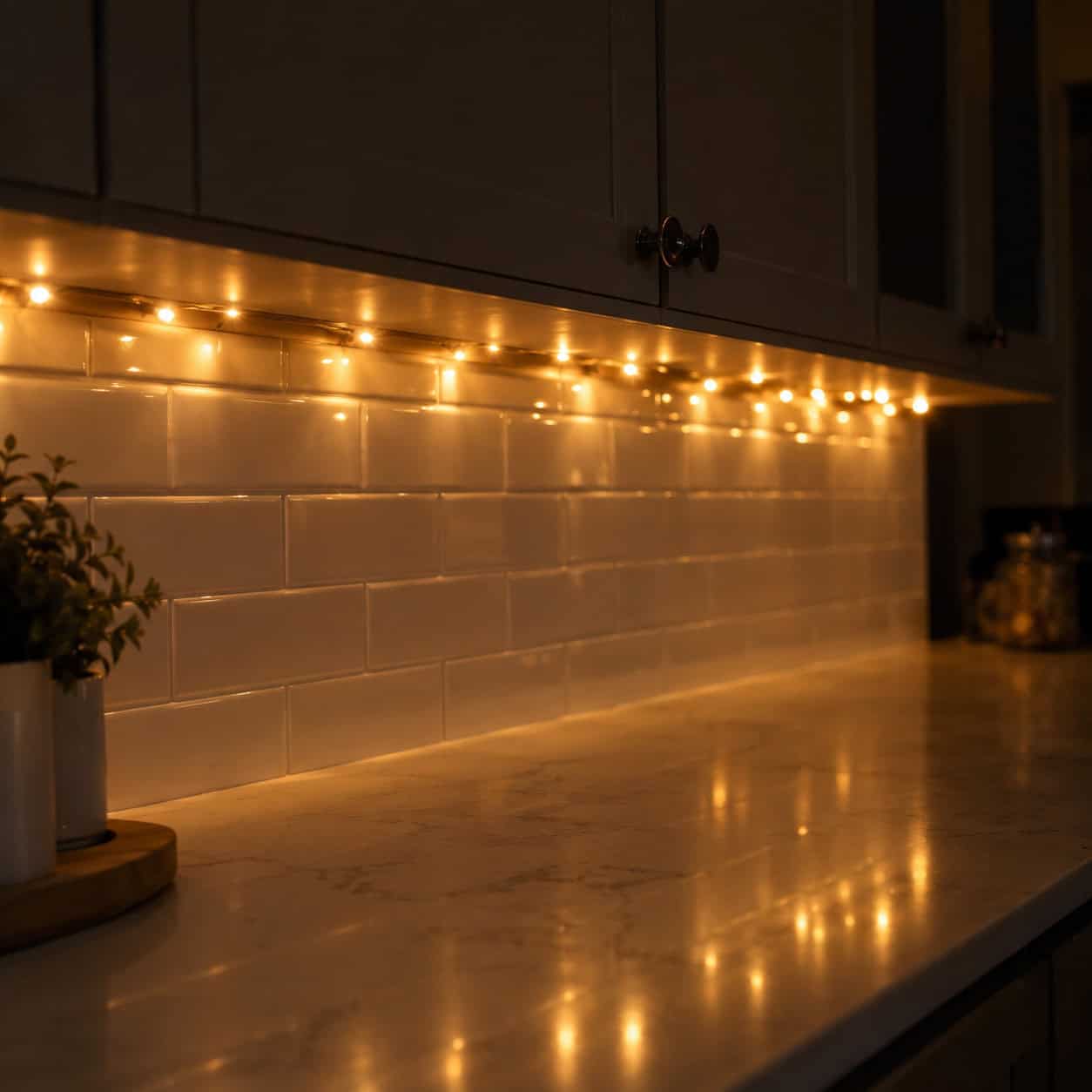 Under-Cabinet Fairy Lights on a Timer