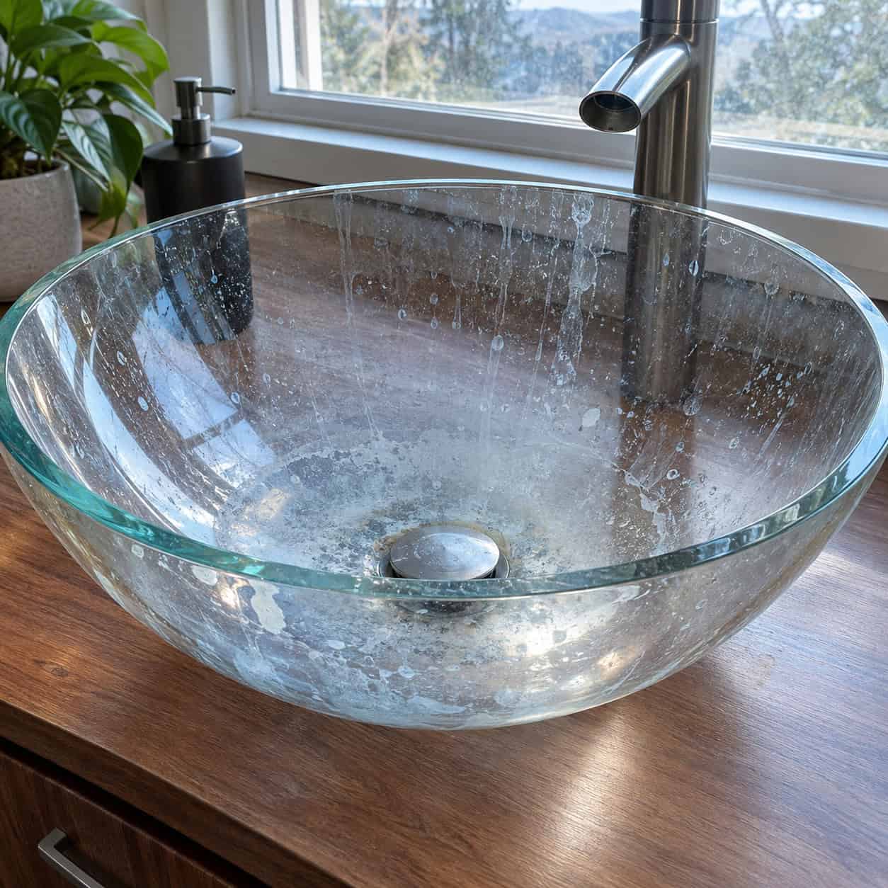 A Clear Glass Vessel Bowl