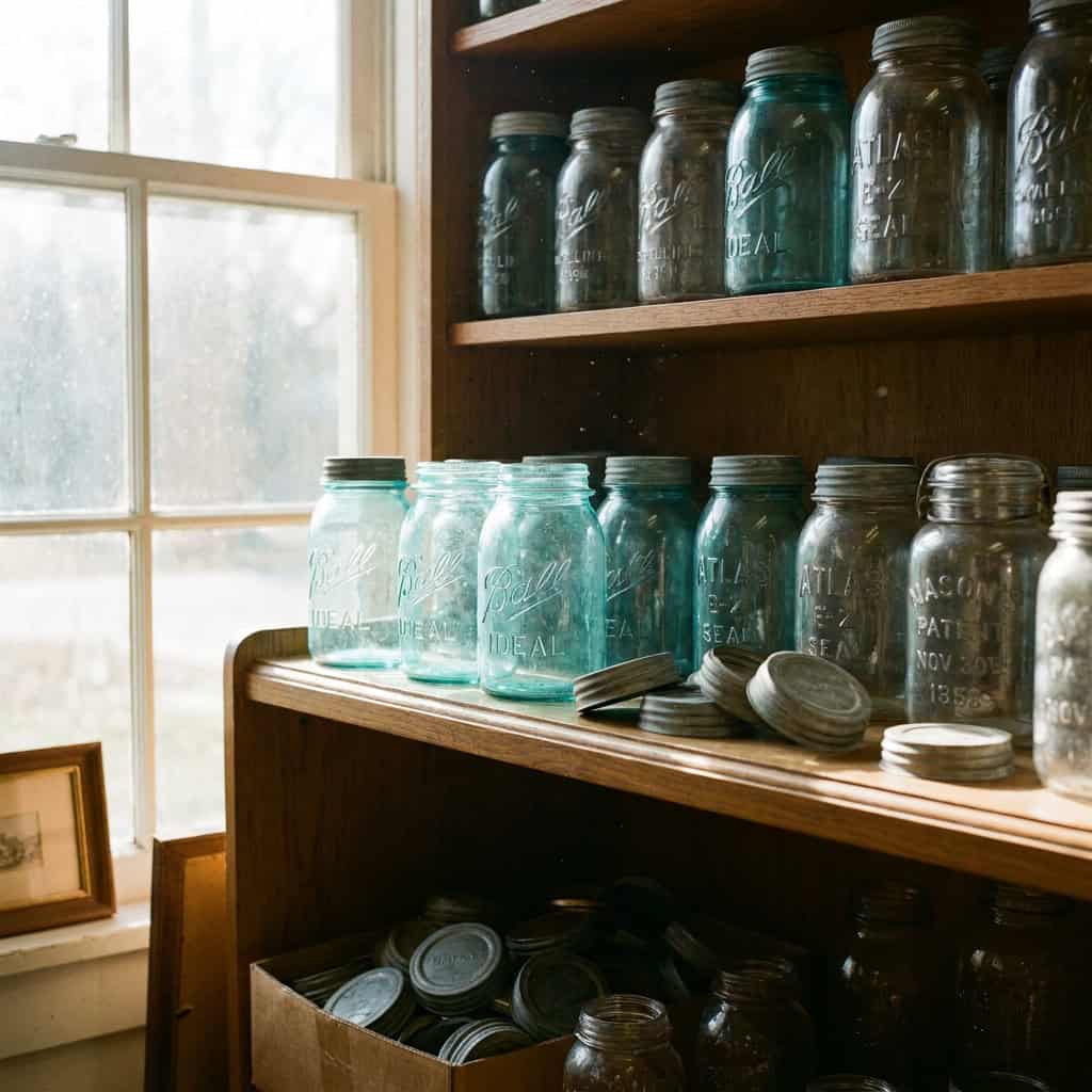 Blue Ball Mason Jars and Oddball Canning Glass