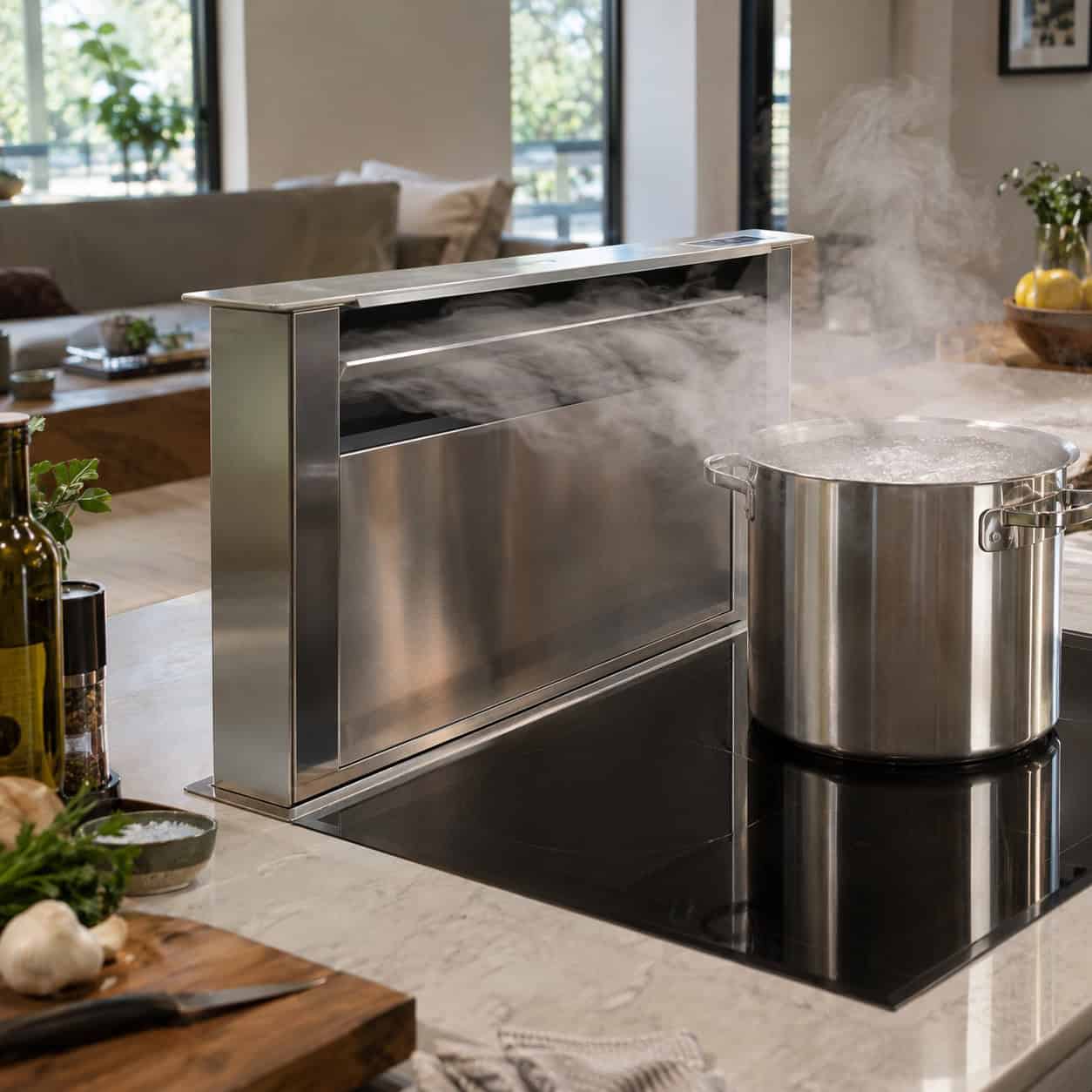 A Downdraft Vent Standing In for a Hood