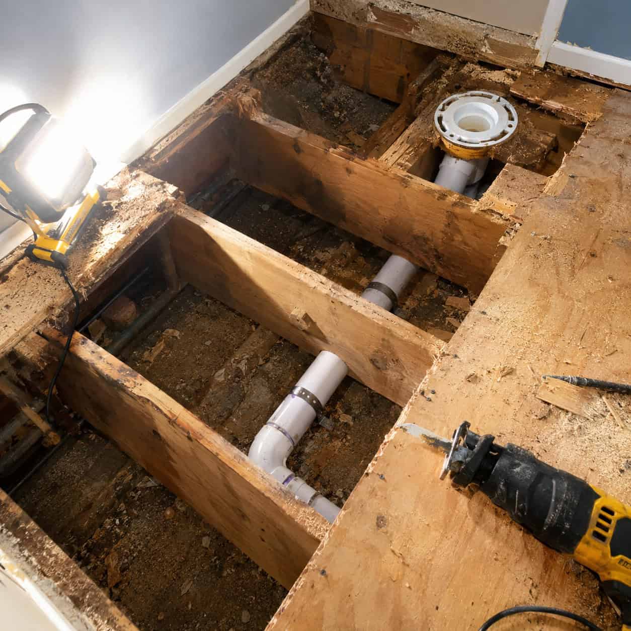 Moving the toilet across the room